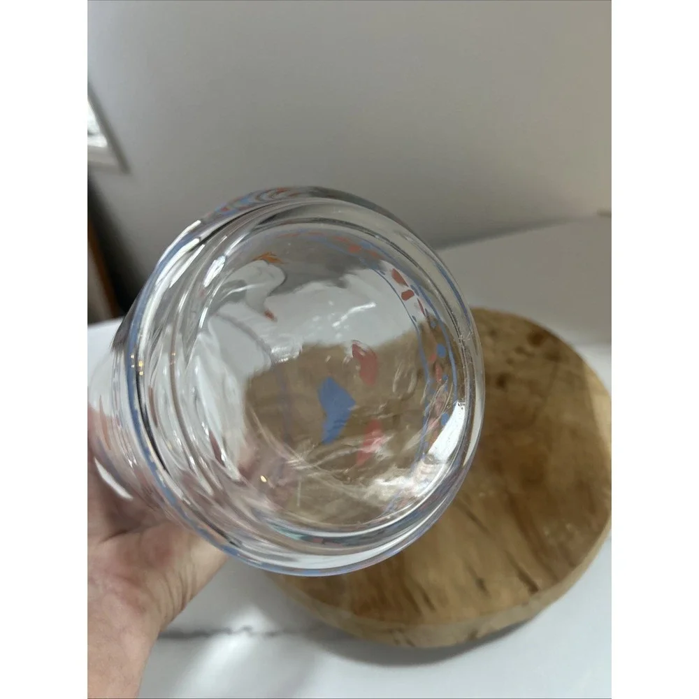 Vintage‎ Luminarc France Tall Apothecary Glass Storage 10.5'' Jar Hearts & Geese